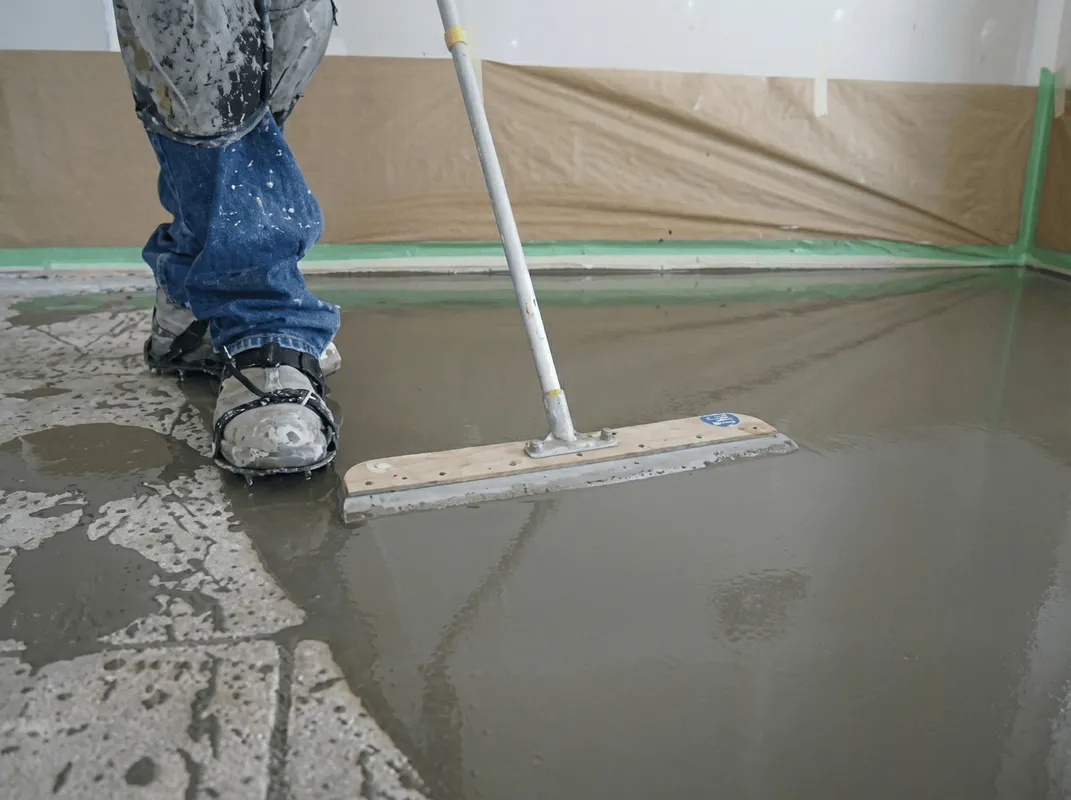 Uneven floor being professionally repaired in Oklahoma City, OK